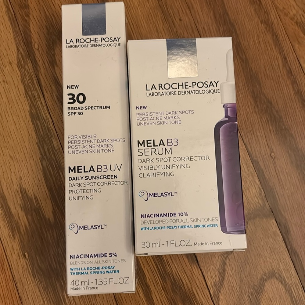 La roche posay mela B3 serum and mela B3 daily sunscreen